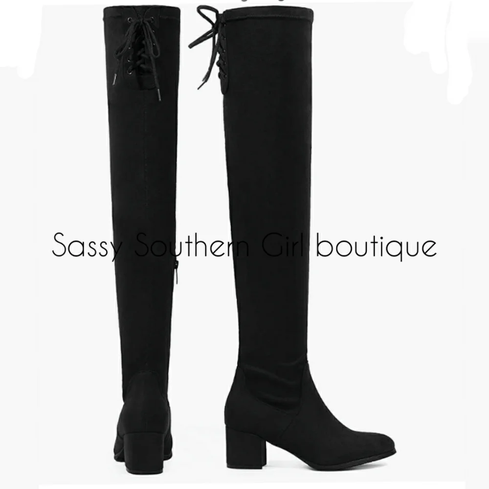 🆕⭐ Black over the knee boots